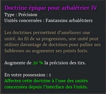 doctrine arbaletrier 4 description violet