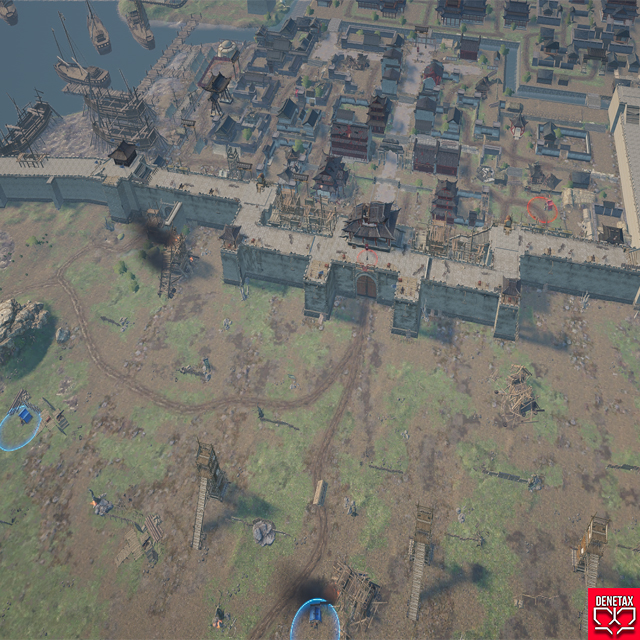 ville portuaire 3D map cb