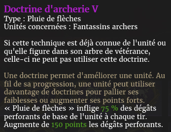 Doctrine archerie V description