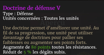 Doctrine défense V description