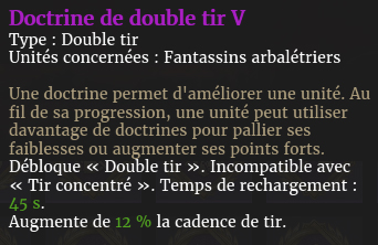 Doctrine Double tir V description