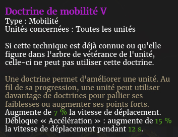 Doctrine mobilité V description
