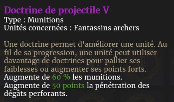 Doctrine projectile V description