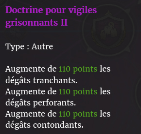 Doctrine vigiles grisonnants II description