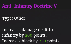 Doctrine anti infanterie V description