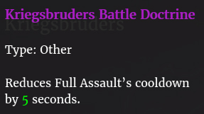 Doctrine bataille kriegsbruders description