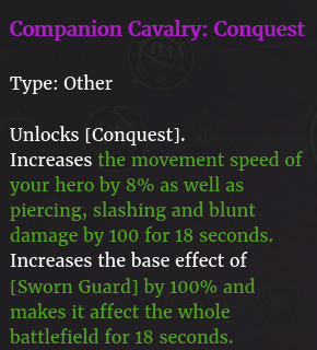 Doctrine conquête cavalerie compagnons description