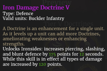 Doctrine dégâts fer V description