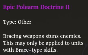 Doctrine épique arme hast II description
