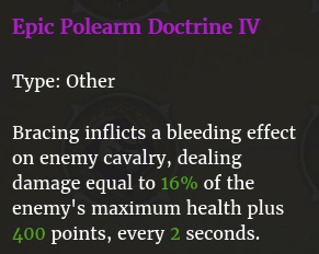 Doctrine épique arme hast IV description