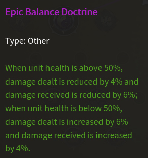 Doctrine epique d'équilibre description