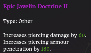 Doctrine pour javeliniers II description