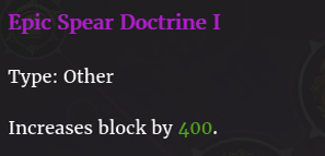 Doctrine épique pour lanciers I description