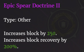 Doctrine épique pour lanciers II description