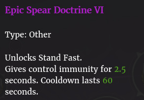Doctrine épique pour lanciers VI description