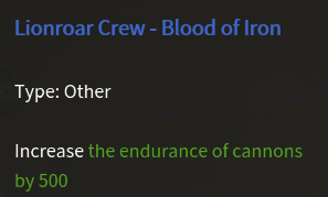 Doctrine équipage lion Sang de fer description