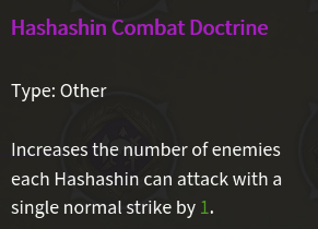 Doctrine combat hashashins description