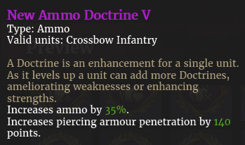 Doctrine nouvelles munitions V description