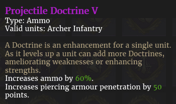 Doctrine projectile V description