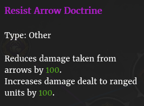 Doctrine résistance flèches description