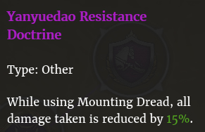 Doctrine résistance de yanyuedao description