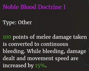 Doctrine de sang noble I description