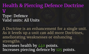 Doctrine santé résistance dégâts perforants V description