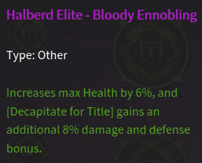 Doctrine halberd ennoblissement description