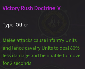 Doctrine ruée vers la victoire description