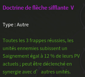 doctrine degats contondant description vert