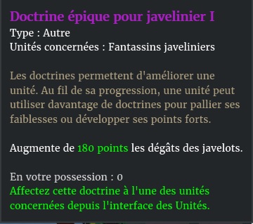 doctrine javelinier 1 description violet