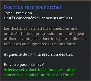 doctrine archer description bleu