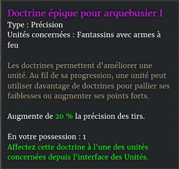 doctrine arquebusier 1 description violet