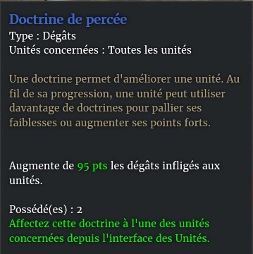doctrine degats unit bleu description