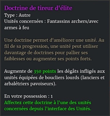 doctrine tireur elite description violet