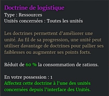 doctrine logistique description violet