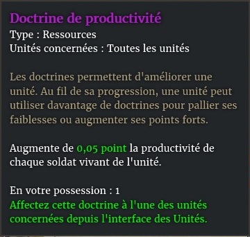 doctrine productivite description violet